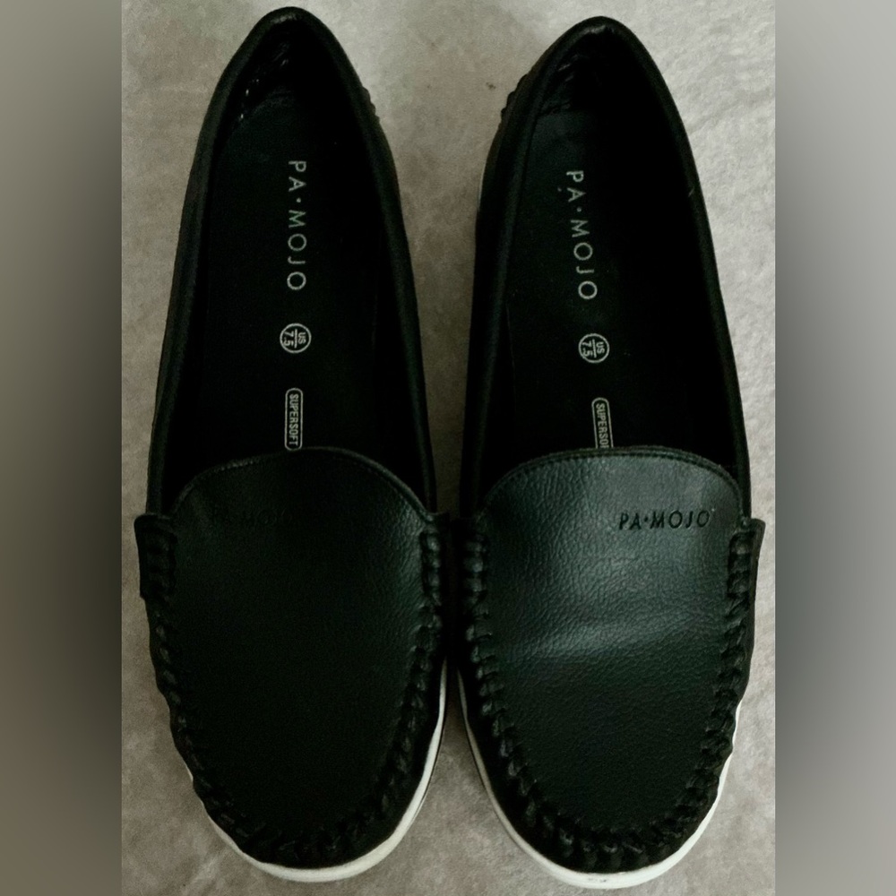 PA-MOJO Super Soft Loafer Deck Shoe Black WORN ONCE